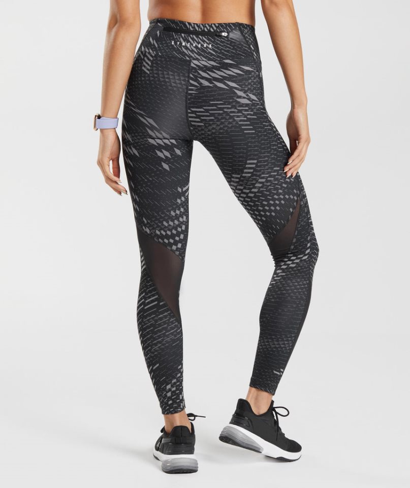 Women's Gymshark Sport Running Leggings Black | NZ 6FQVRA